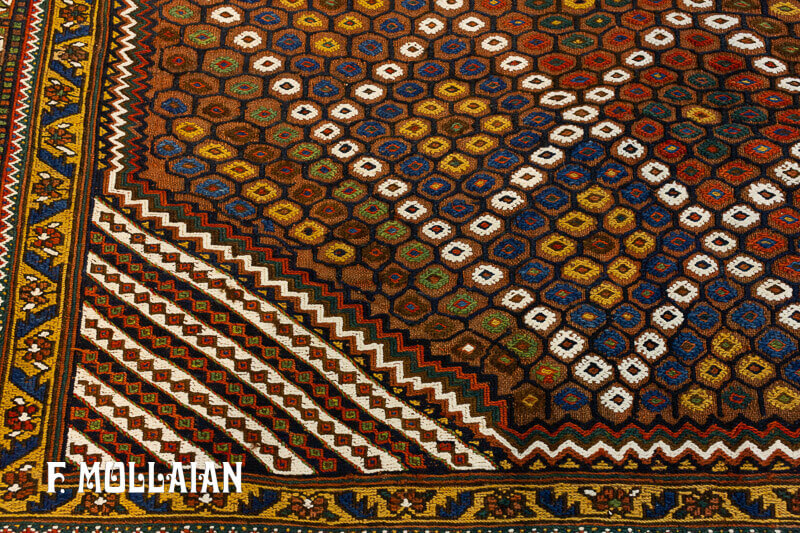 Antico Persiano Afshari Sumak kilim con disegno Tribale n°:49404343